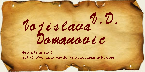 Vojislava Domanović vizit kartica